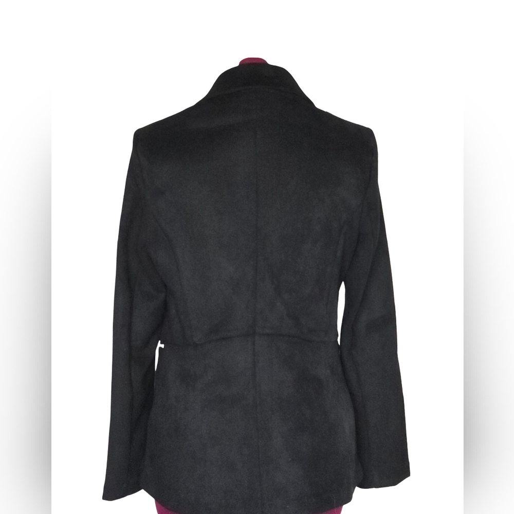 NWT Nanette Lepore Black Faux Suede Blazer Size S Business Casual Night Out Work - Picture 3 of 12